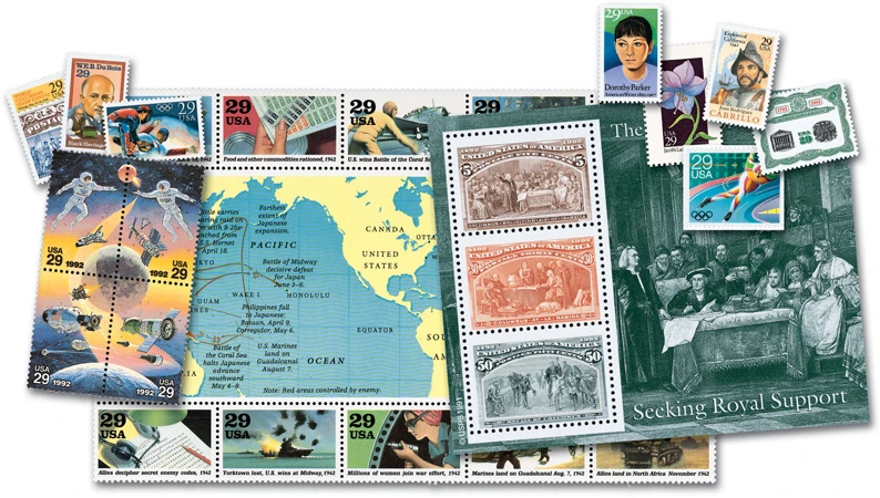 YS1992C - 1992 Complete Commemorative Year Set, 128 stamps