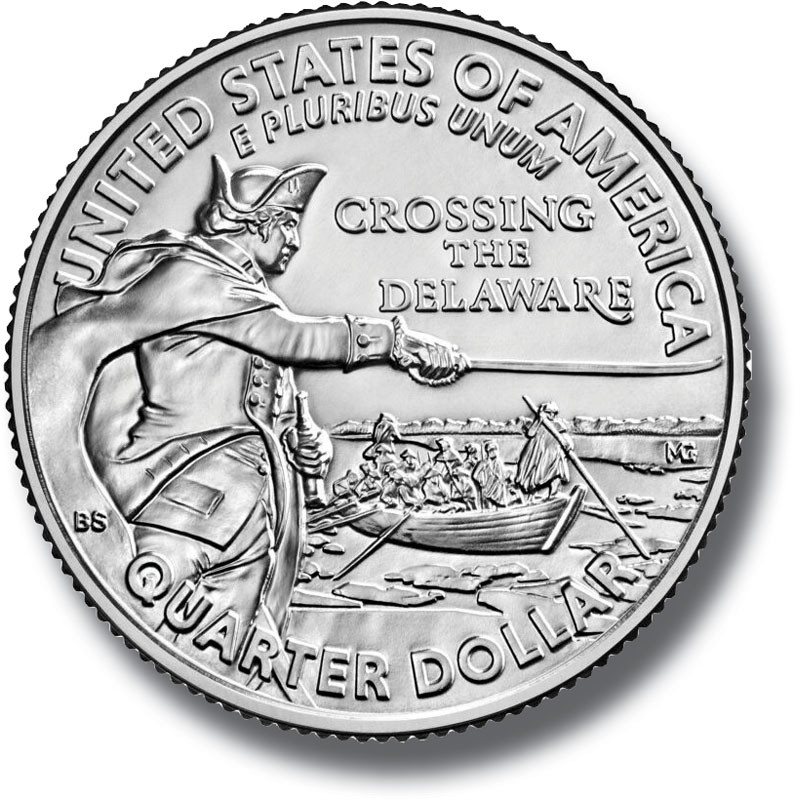 QUARTER SURFBOARD5.11西濃運輸支店留め CNDRDE25D - 2021 Crossing the Delaware River Quarter, D Mint