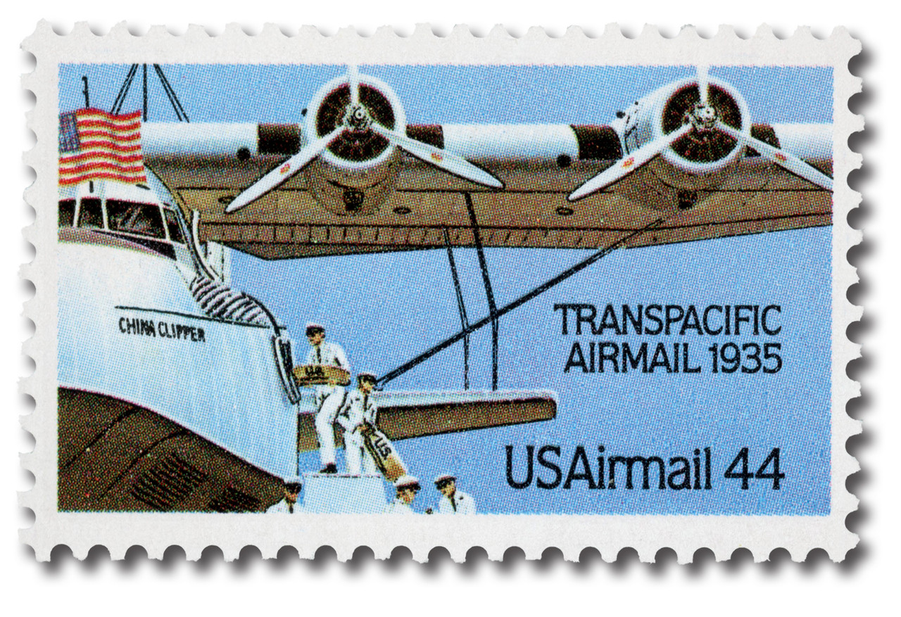 C115 - 1985 44c 50th Anniversary Transpacific Airmail - Mystic