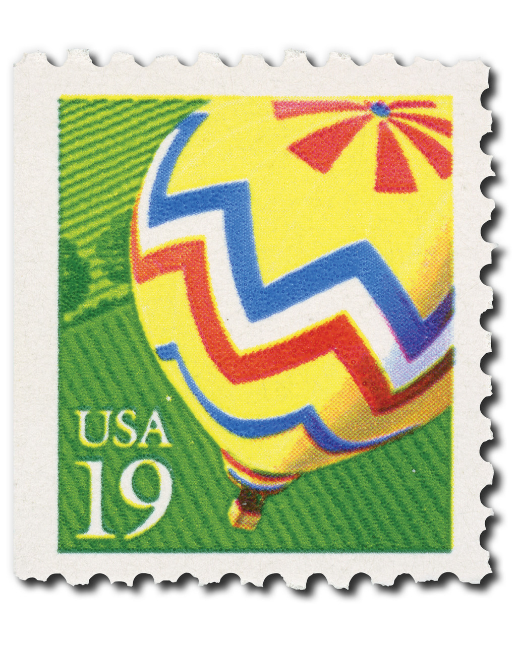 未使用⭐︎気球スタンプ&Hot Air Balloon スタンピンアップ 2530 - 1991 19c Hot-Air Balloon - Mystic Stamp Company