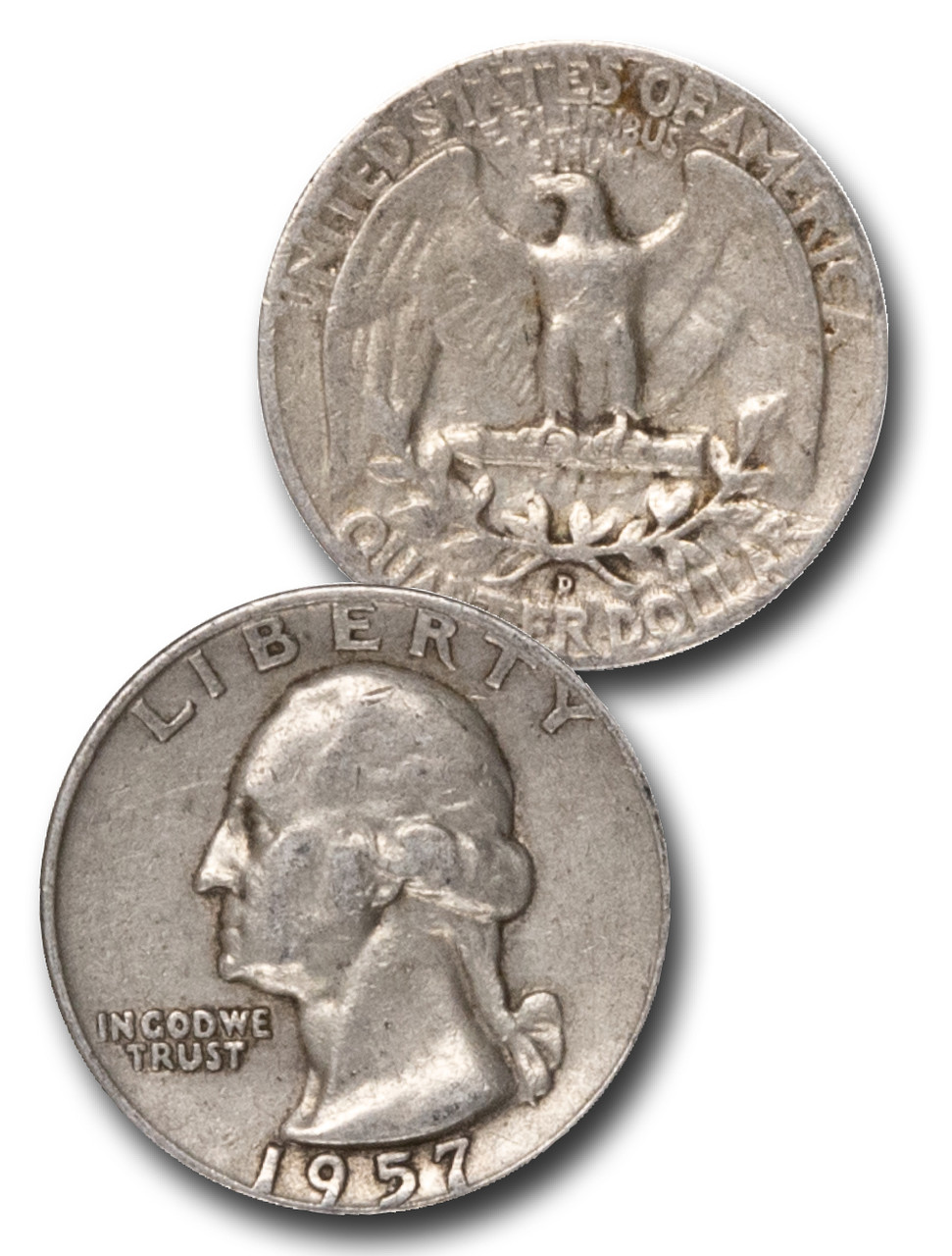 CQ-957D - 1957-D George Washington Silver Quarter - Mystic Stamp