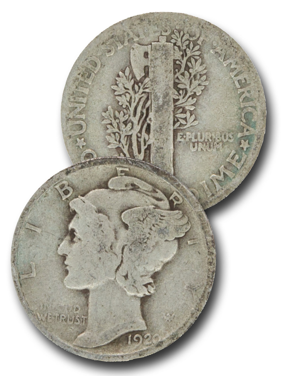 Dime トランプ CD-920D - 1920-D Mercury Dime - Mystic Stamp Company