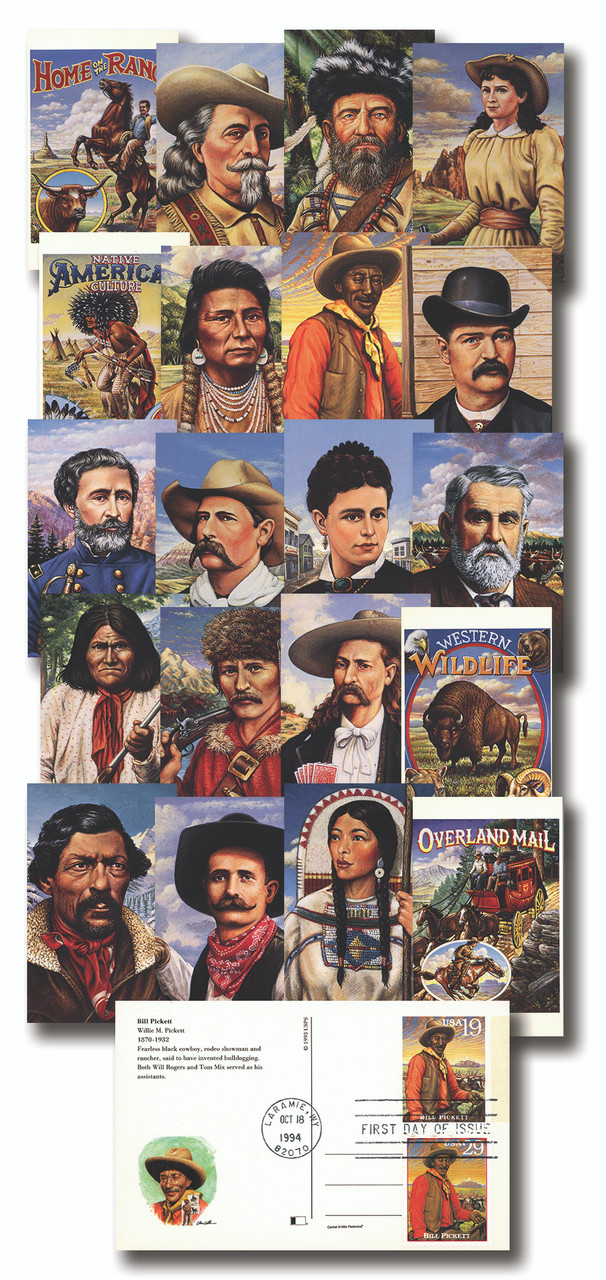 【希少本】Contact Prints TCK UX178-97 - 1994 19c Legends of the West, First Day Issue Postal
