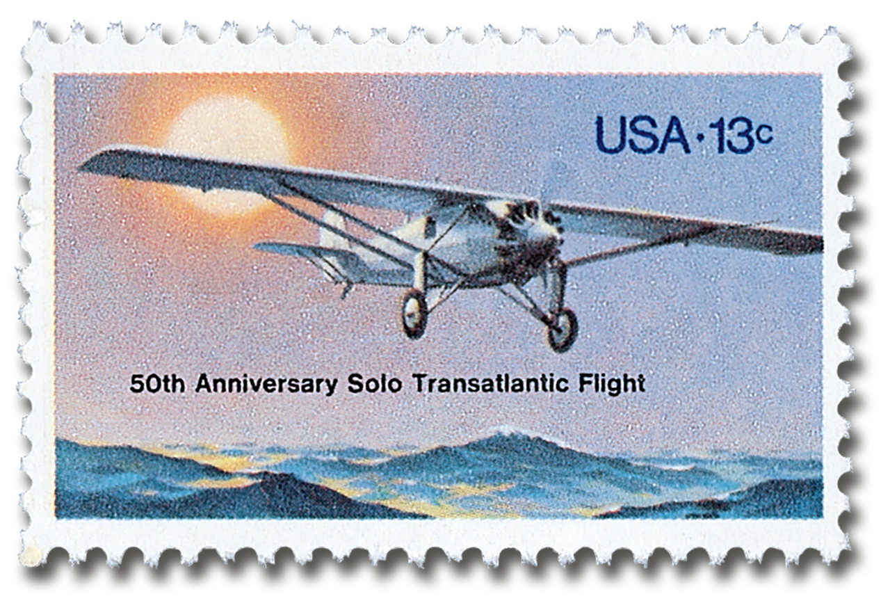 Stamps of the World 英語版1971年 1710 - 1977 13c Lindbergh Flight-50th Anniversary - Mystic Stamp