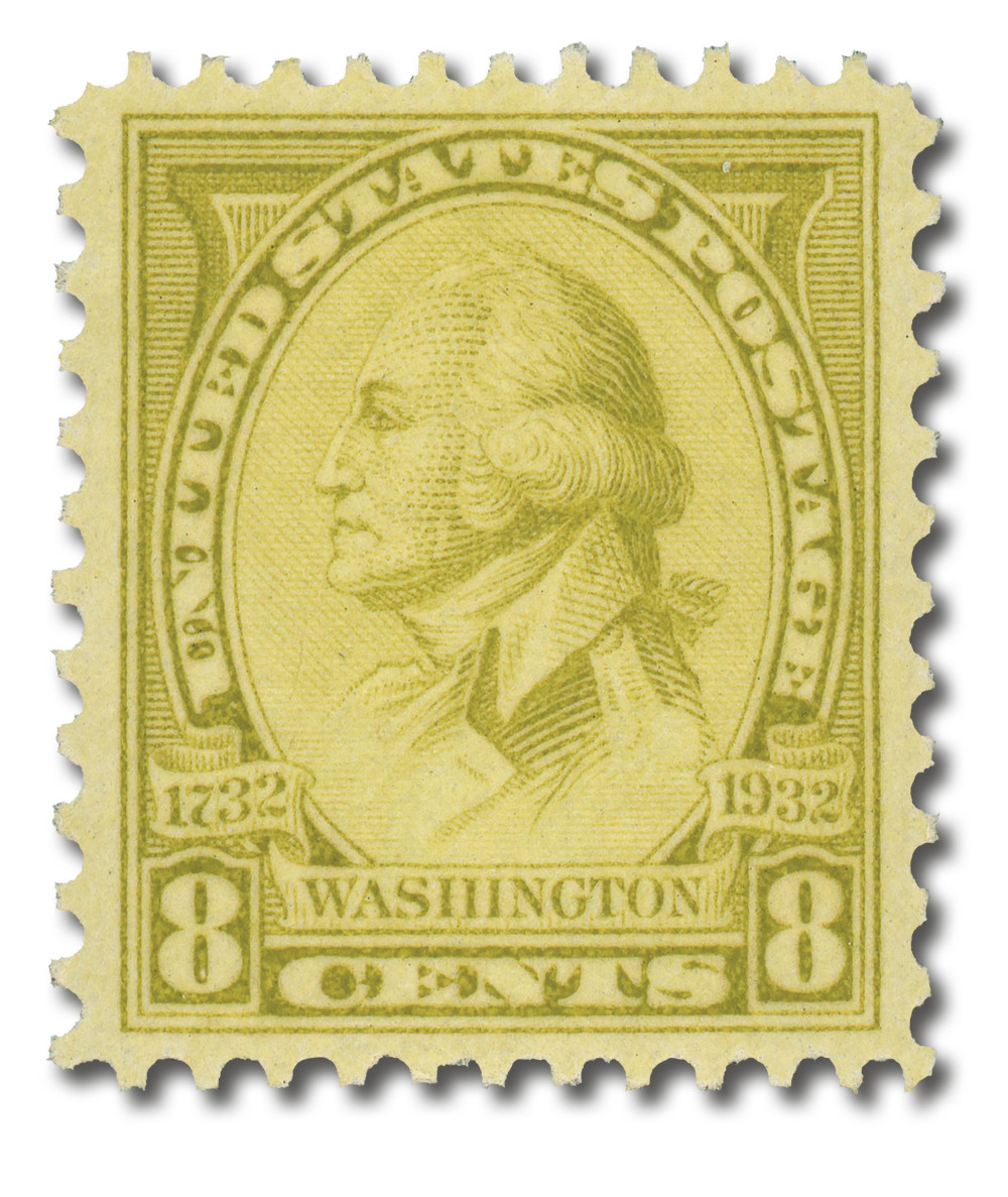 713 - 1932 8c Washington, Olive Bister - Mystic Stamp Company
