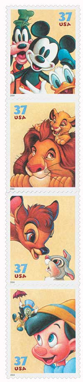 3865-68 - 2004 37c The Art of Disney, Friendship - Mystic