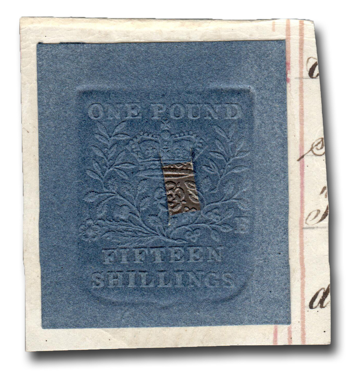 MFN645 - 1801-30 King George III or IV Embossed Tax Stamp