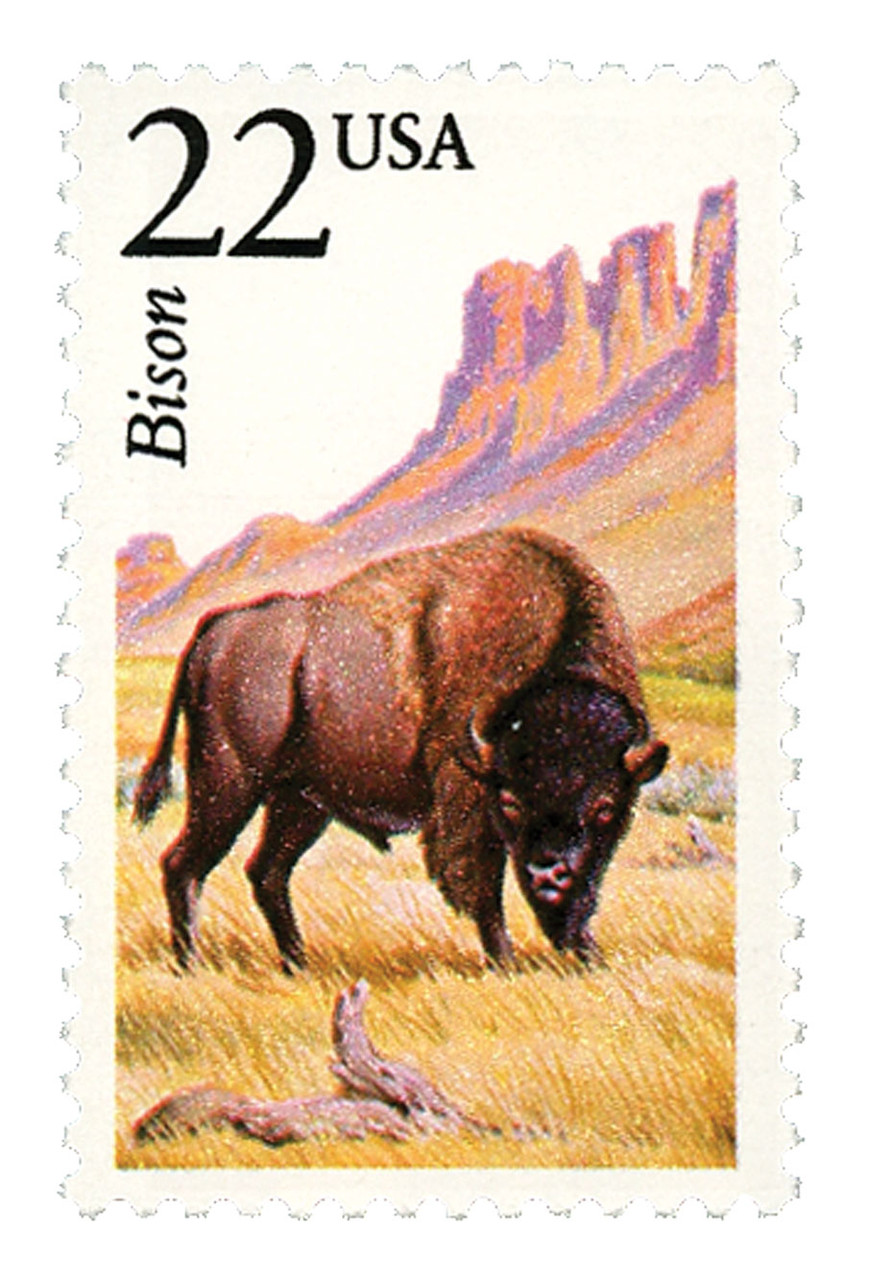 バイソンページ 2320 - 1987 22c North American Wildlife: Bison - Mystic Stamp Company