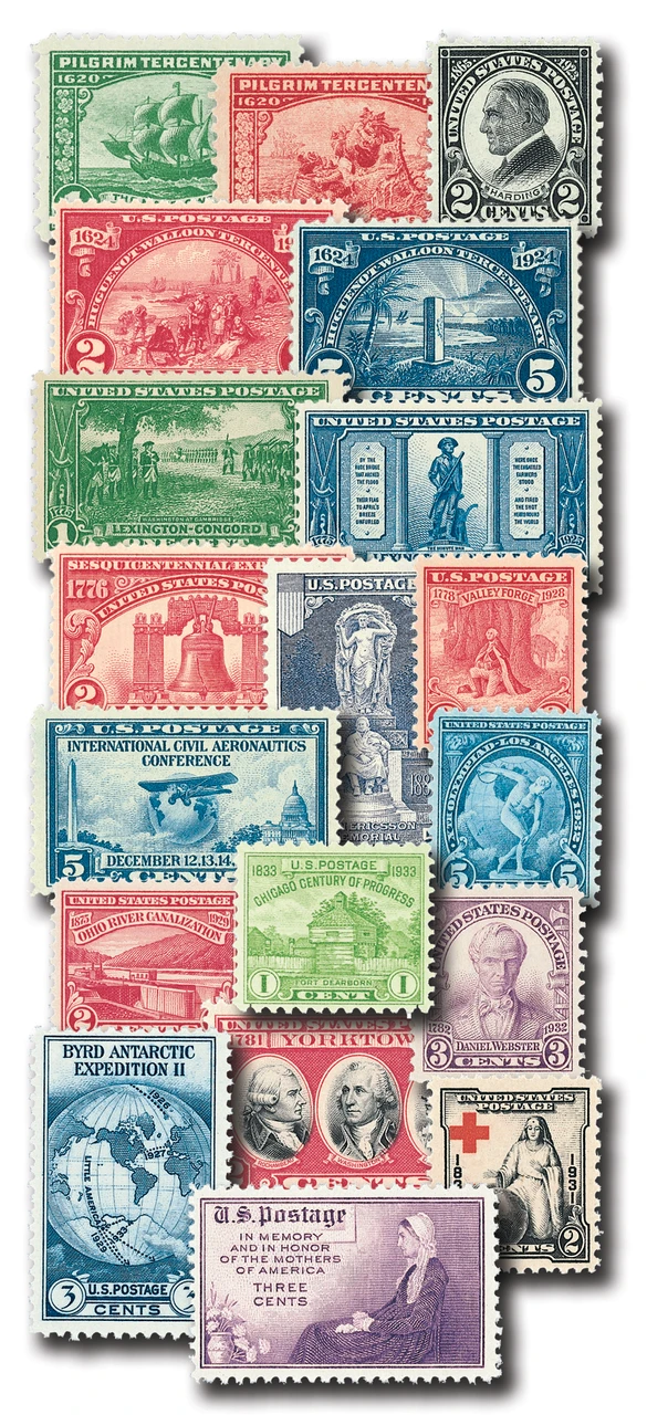 548//739 - 1920-34 US Commemorative Set of 54 Stamps - Mystic