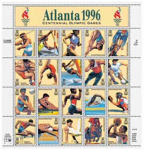 3068 - 1996 32c Olympic Games - Mystic Stamp Company