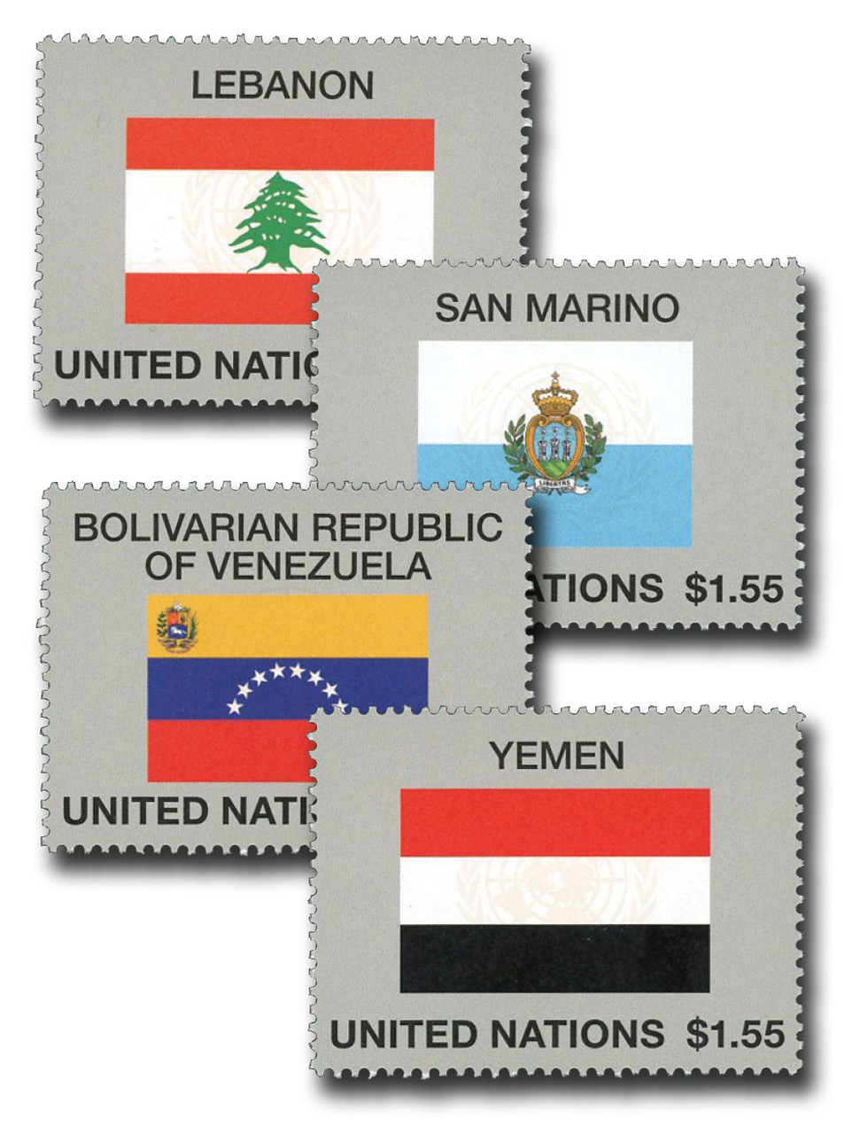 UN1330-33 - 2024 $1.55 Flags 4 stamps - Mystic Stamp Company