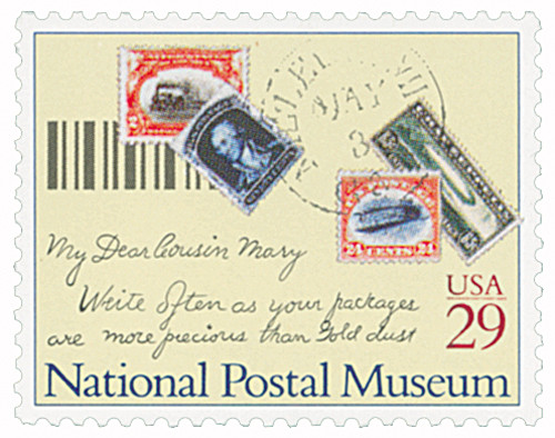 2782 - 1993 29c National Postal Museum: Stamps & Barcode - Mystic
