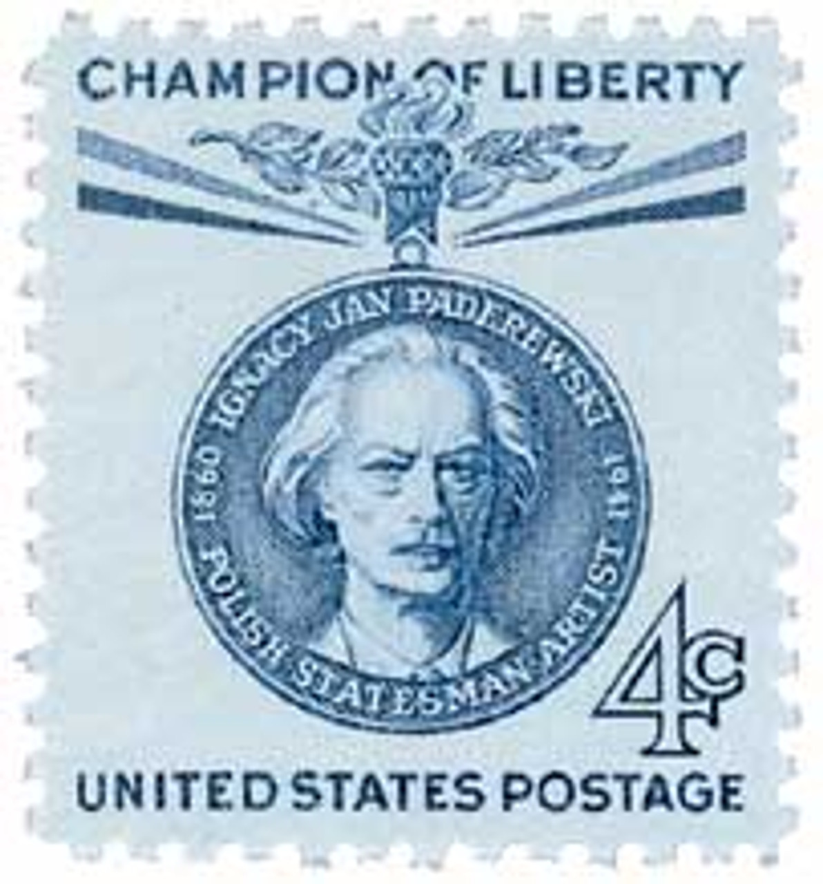 1159 - 1960 4c Champions of Liberty: Ignacy Paderewski