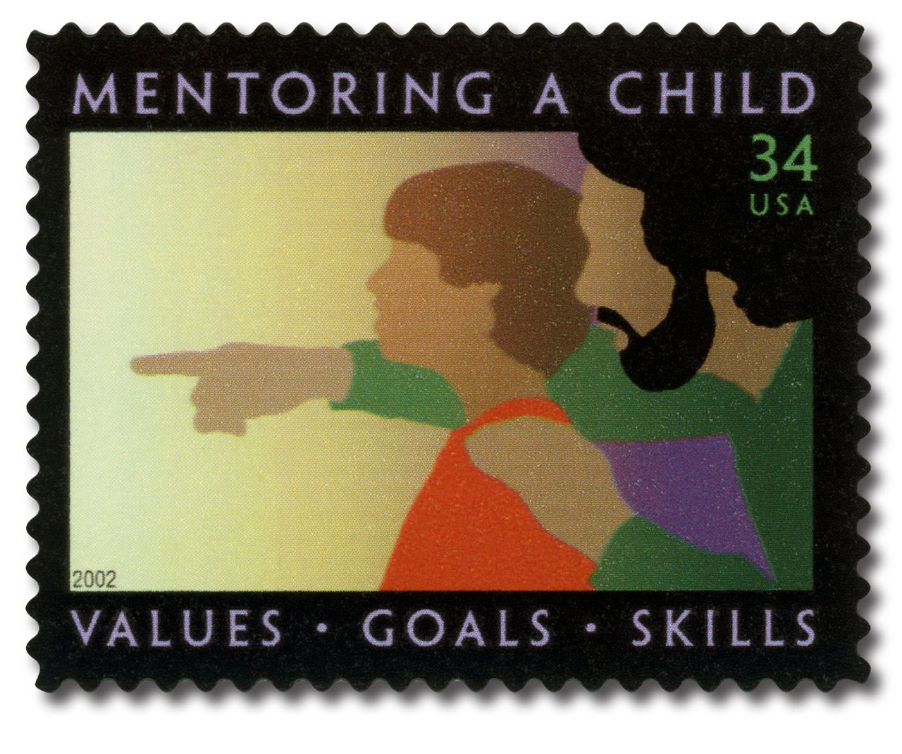 3556 - 2002 34c Mentoring a Child - Mystic Stamp Company