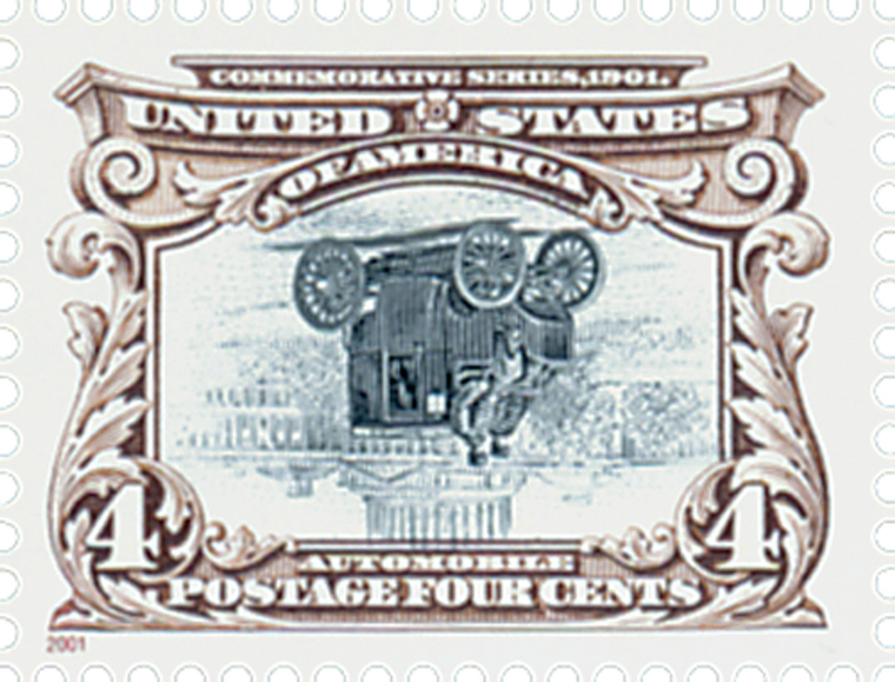 3505c - 2001 4c Pan-American Invert Reproduction