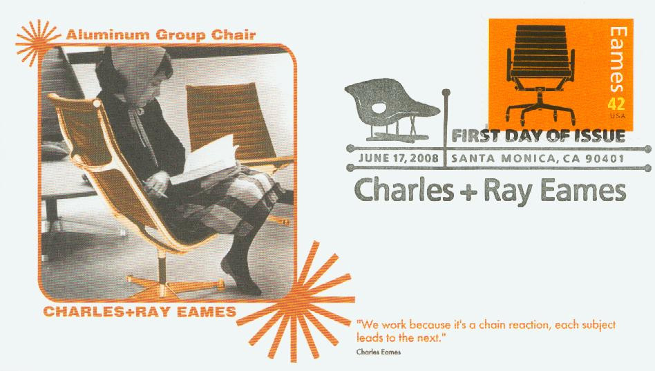 4333o - 2008 42c Charles & Ray Eames: Office Chair, First Day