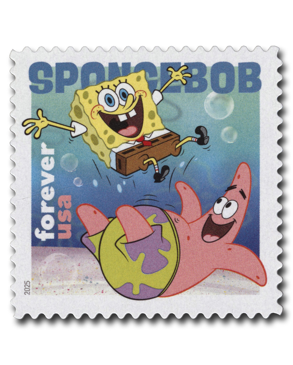 6028 - 2025 First-Class Forever Stamp - SpongeBob SquarePants: SpongeBob SquarePants and Patrick Star