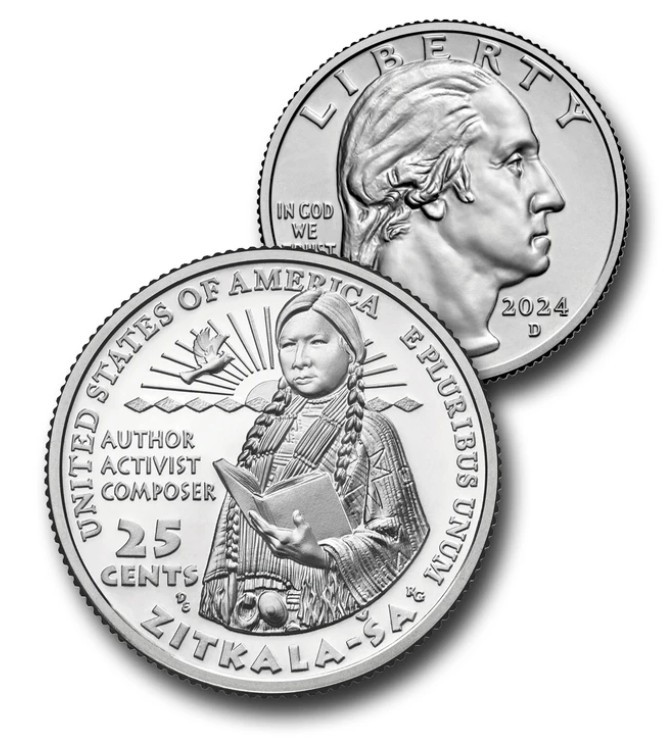 CNAW15D - 2024 American Women Quarters, Zitkala-Sa, D Mint