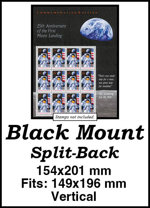 MM6028 - 154x201mm 1 Vertical Black Split-Back Mount