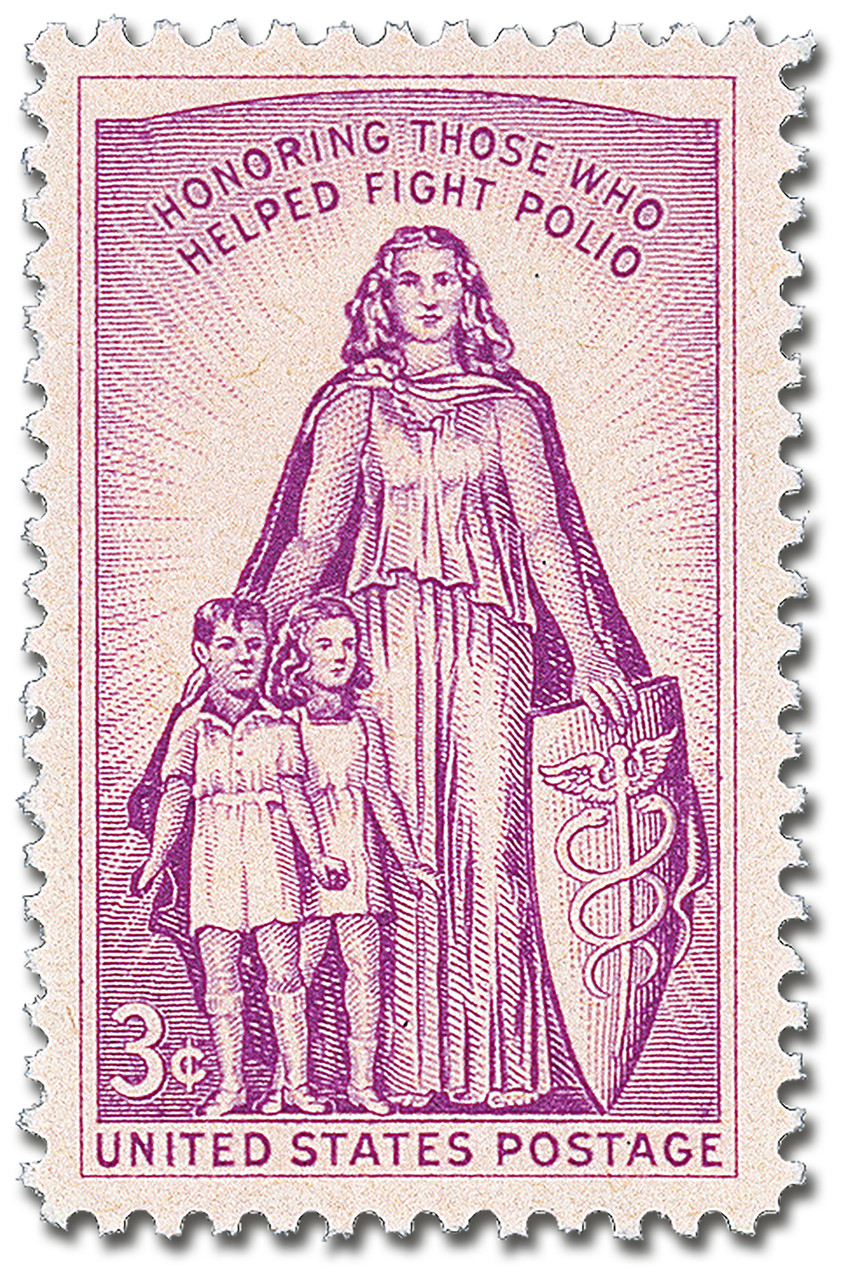 1087 - 1957 3c Polio - Mystic Stamp Company