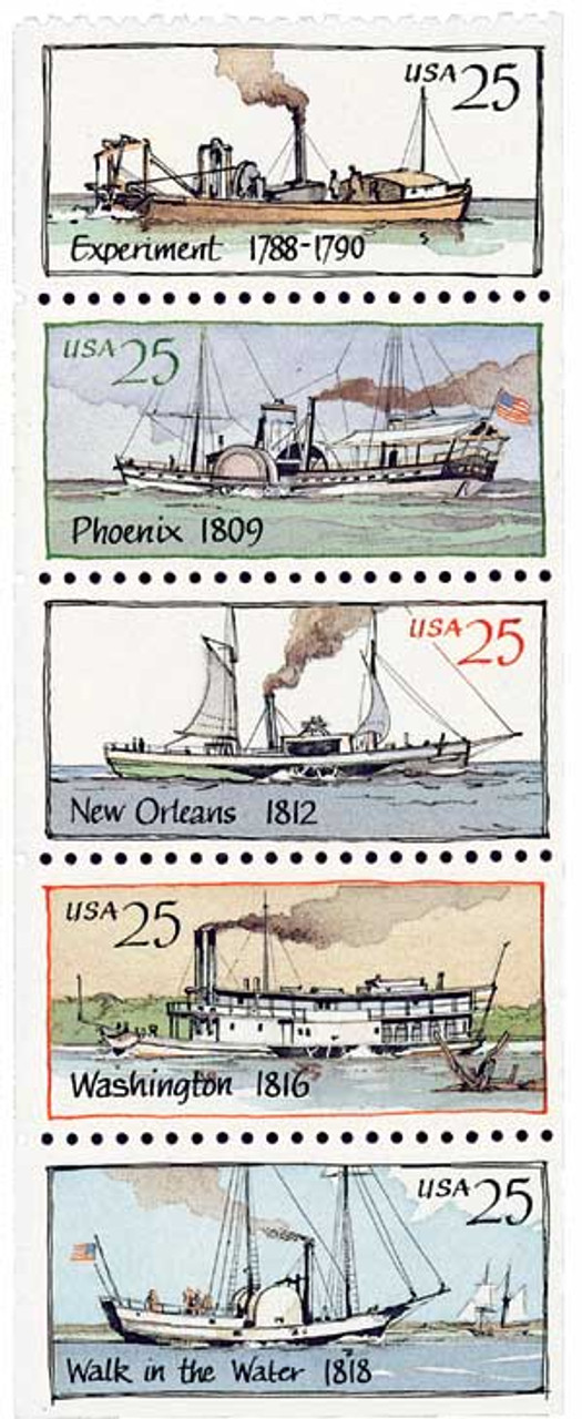 2405-09 - 1989 25c Steamboats - Mystic Stamp Company