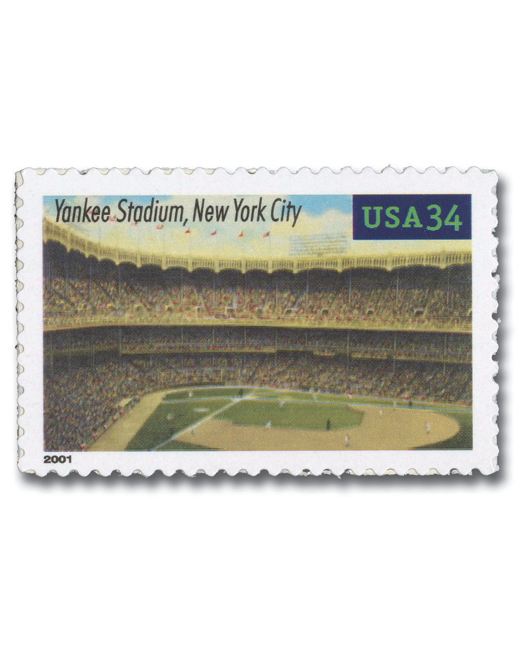 3513 - 2001 34c Legendary Baseball Fields: Yankee Stadium