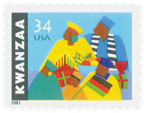 stamps 3.1～ 3548 - 2001 34c Kwanzaa - Mystic Stamp Company