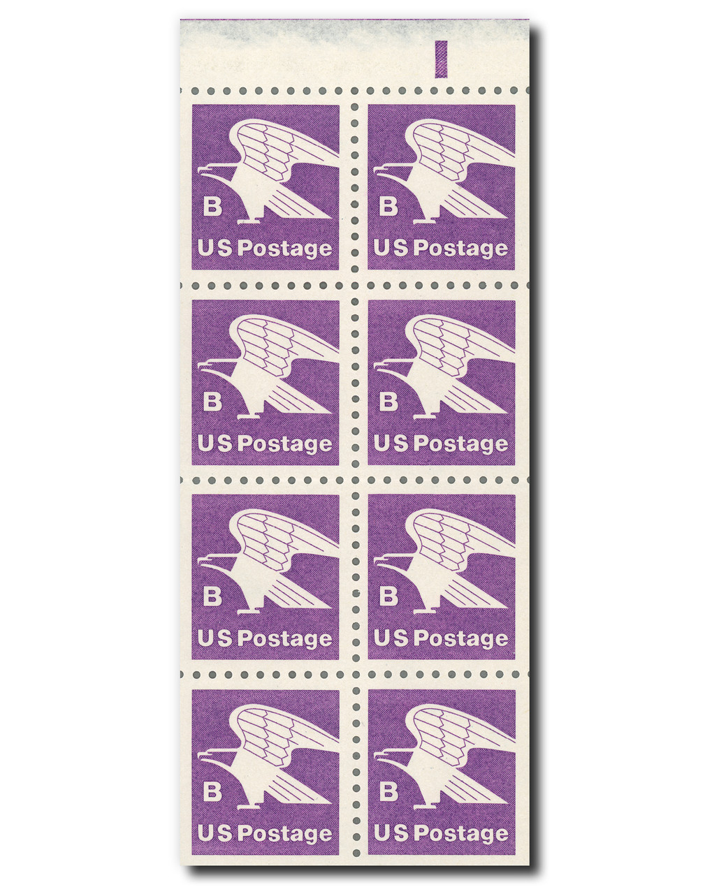 切手81 1819a - 1980-81 18c B-Rate Eagle, Booklet Pane of 8 Stamps