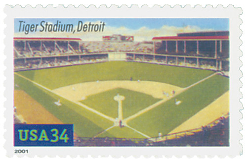 3511 - 2001 34c Legendary Baseball Fields: Tiger Stadium