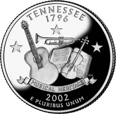 CNTN25P - 2002 Tennessee State Quarter, P mint - Mystic Stamp Company