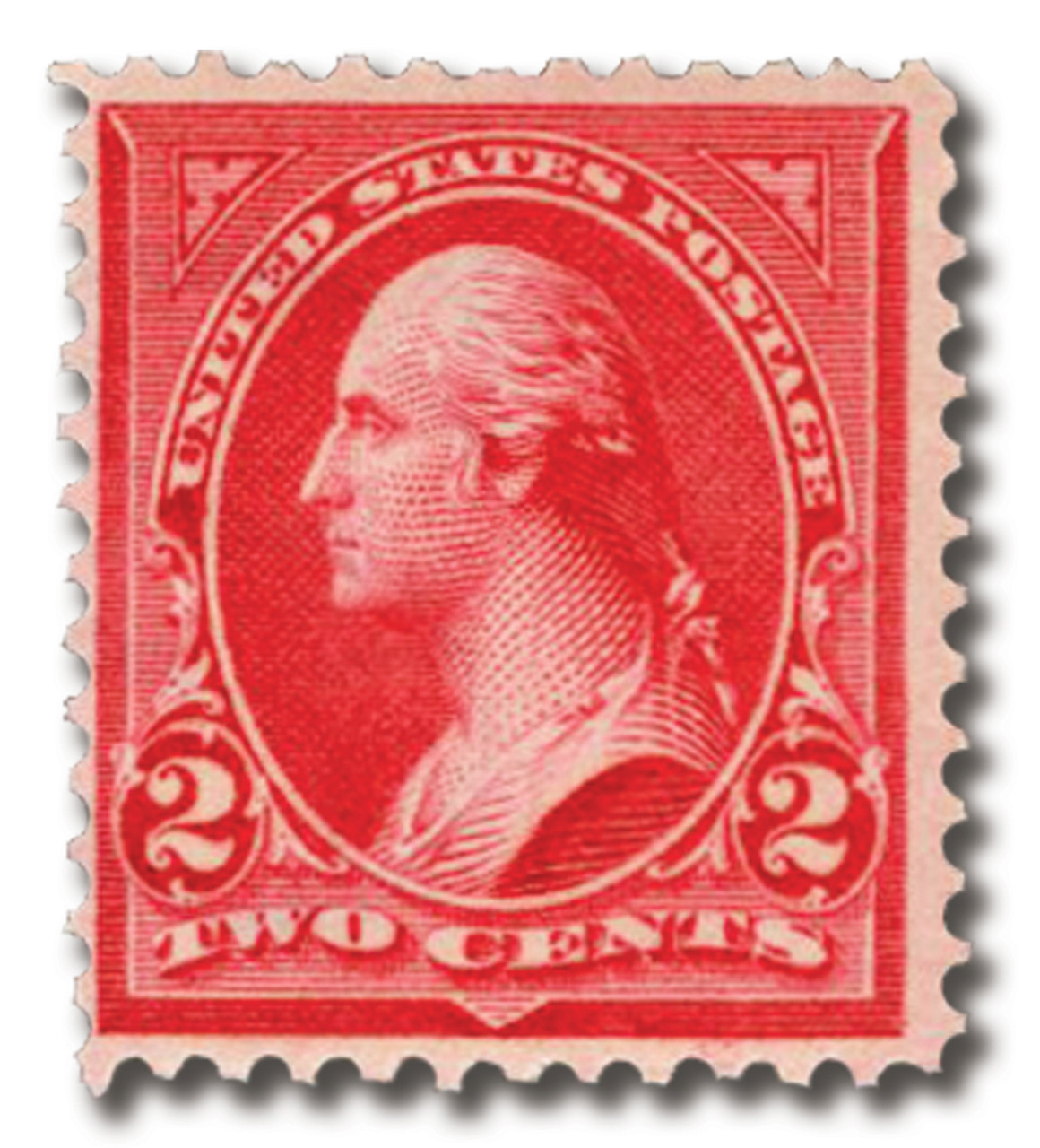 279B - 1899 2c Washington, Red, Double Line Watermark, Type