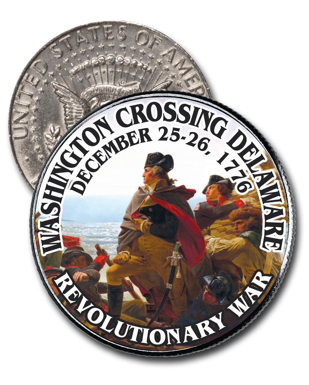 CNS7013 - Revolutionary War "Washington Crossign Delaware" US Half Dollar Commemorative Coin