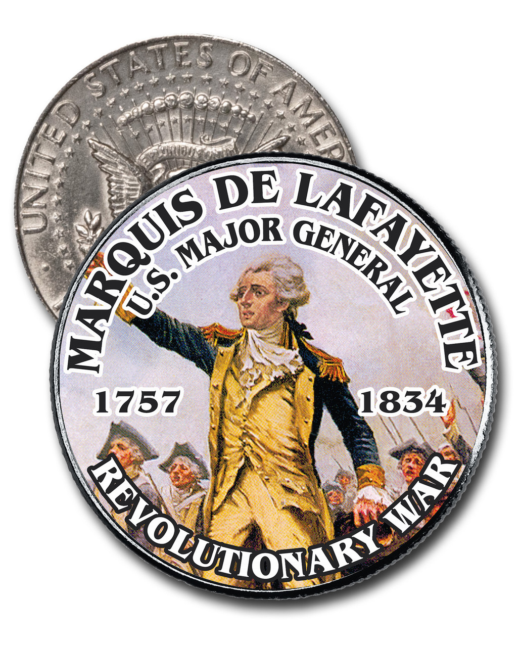 CNS7025 - Revolutionary War "Marquis de Lafayette" US Half Dollar Commemorative Coin