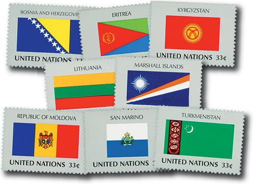 UN744-51 - 1999 World Flags - Mystic Stamp Company