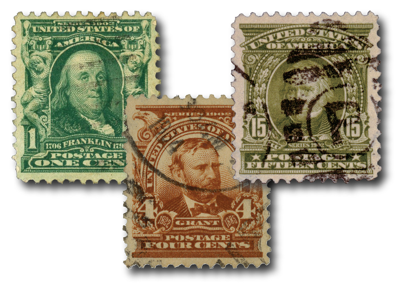 RQ201 - 1903 Regular Issues, 3 Stamps