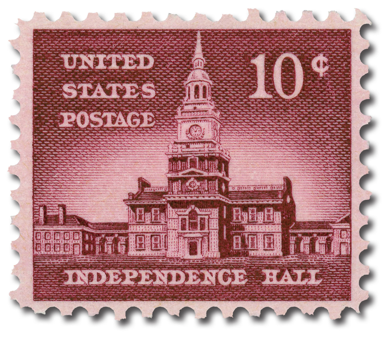 1044 - 1956 10c Liberty Series: Independence Hall - Mystic Stamp