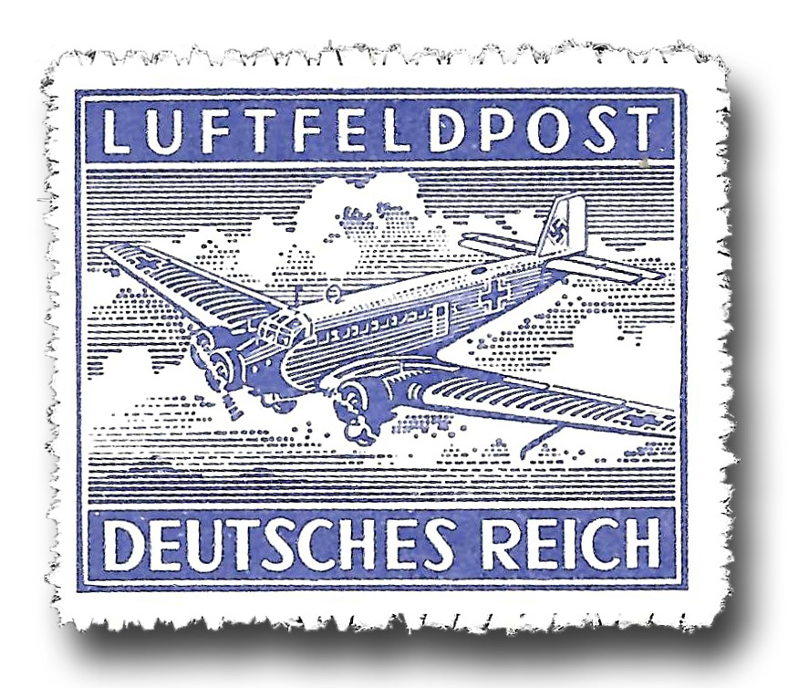 MC1a - 1942 Germany, Military Airmail Stamp, Junkers 52 Transport, Third Reich