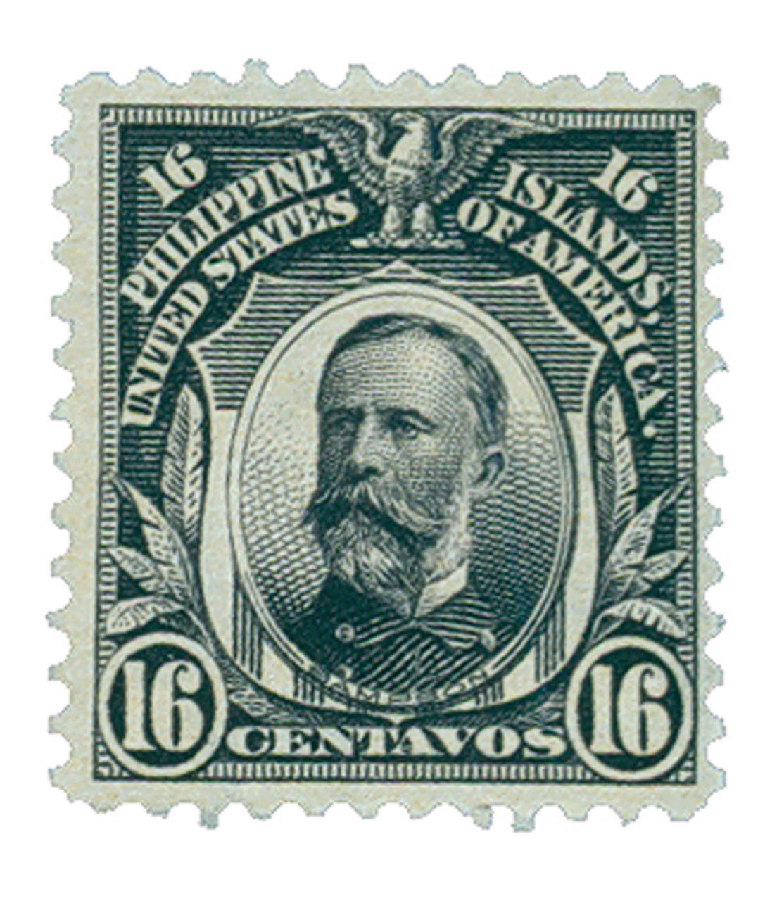 PH247 - 1906 16c Philippines, violet black, double-line watermark, perf 12