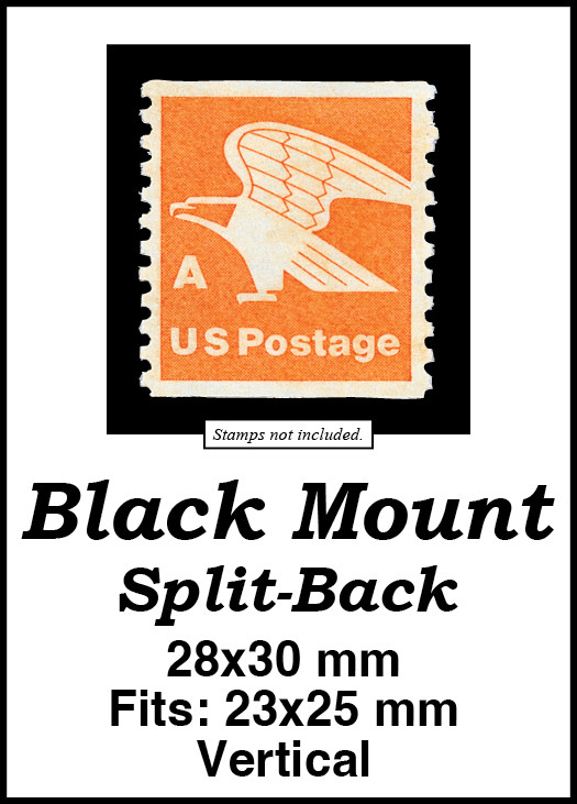 MM6051 - 28x30mm 10 Vertical Black Split-Back Mounts