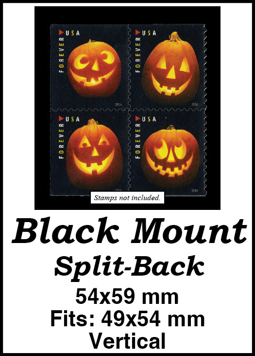 MM6103 - 54x59mm 5 Vertical Black Split-Back Mounts