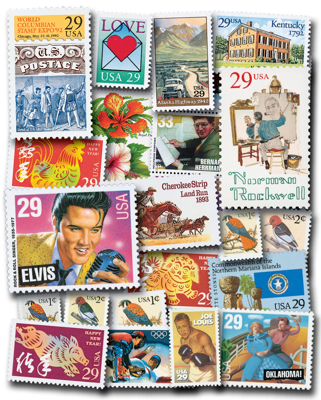 6C105 - 1992-99 29 Mint Stamps - Mystic Stamp Company