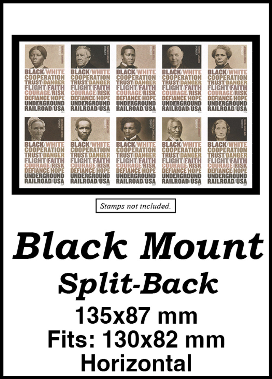 MM6215 - 135x87 2 Horizontal Black Split-Back Mounts