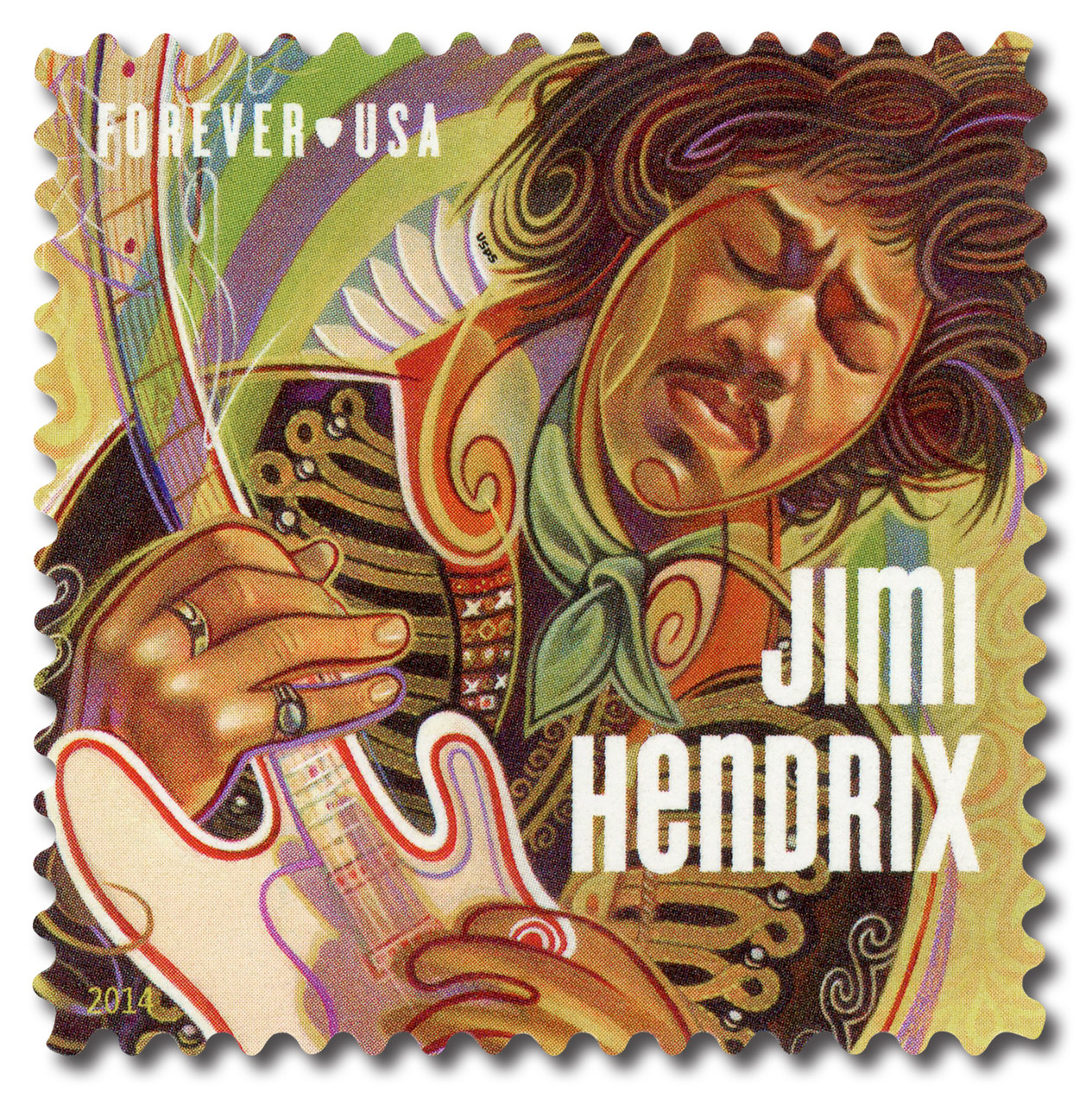 4880 - 2014 First-Class Forever Stamp - Music Icons: Jimi Hendrix
