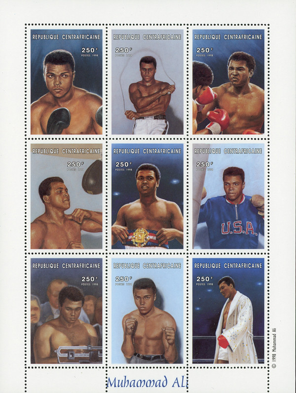 M11808 - 1998 Muhammad Ali 'The Champ' sheet of 9