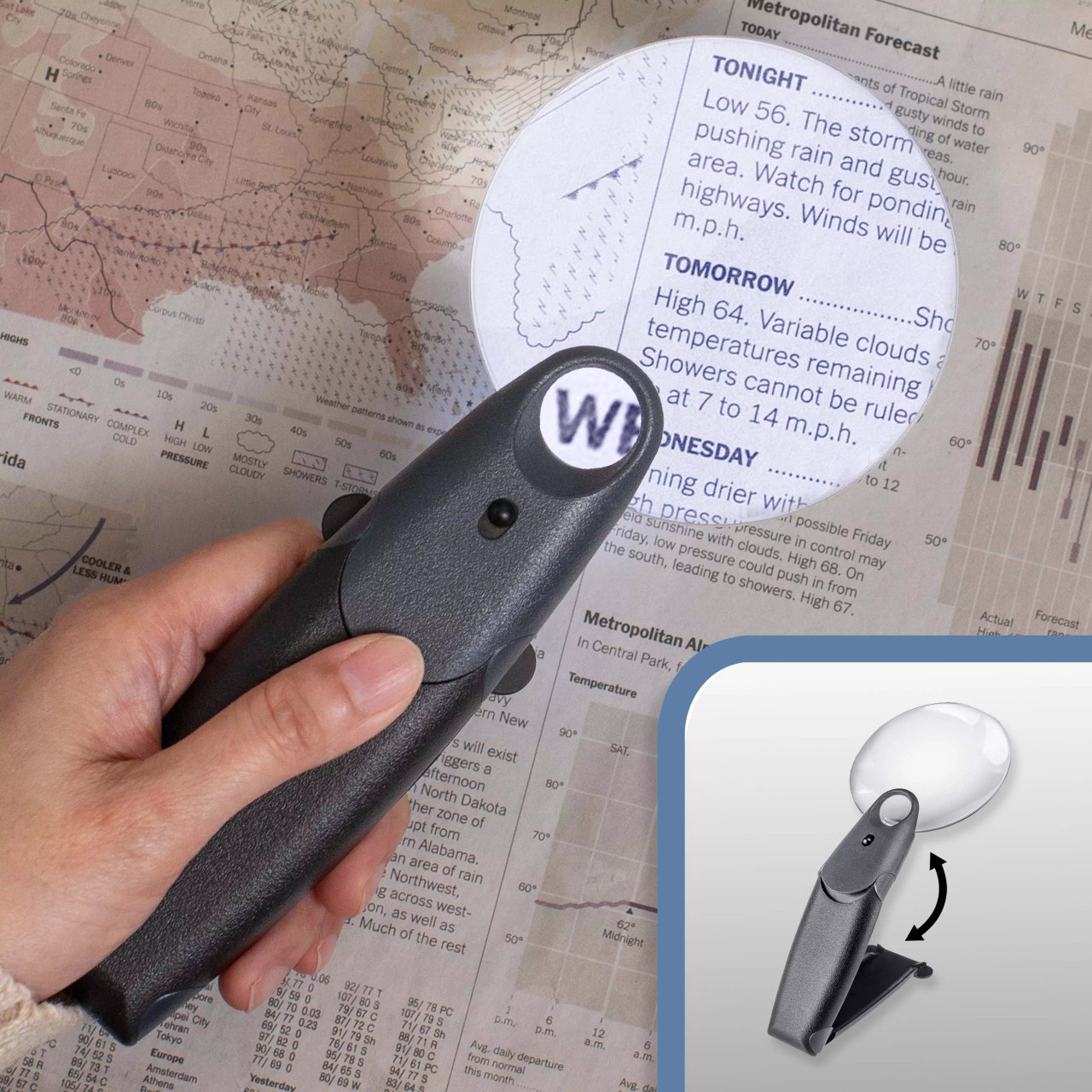 LS356 - Carson FreeHand 2.5x Power with 5.5x Spot Lighted Magnifier