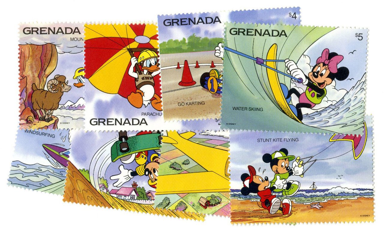 MDS318A - 1992 Disney Friends Try - Thrill Sports, Mint, Set of 8