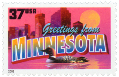 3718 - 2002 37c Greetings from America: Minnesota - Mystic Stamp