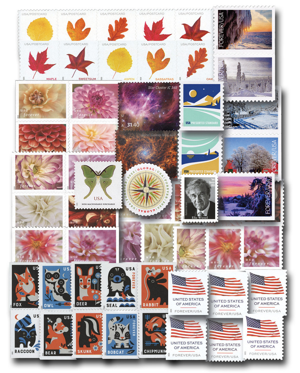 YMページ YS2025D - 2025 Regular Issue Year Set - 58 Stamps - Mystic Stamp