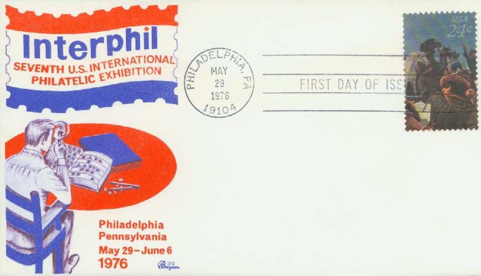 1688e - 1976 24c American Bicentennial: Men on Shore