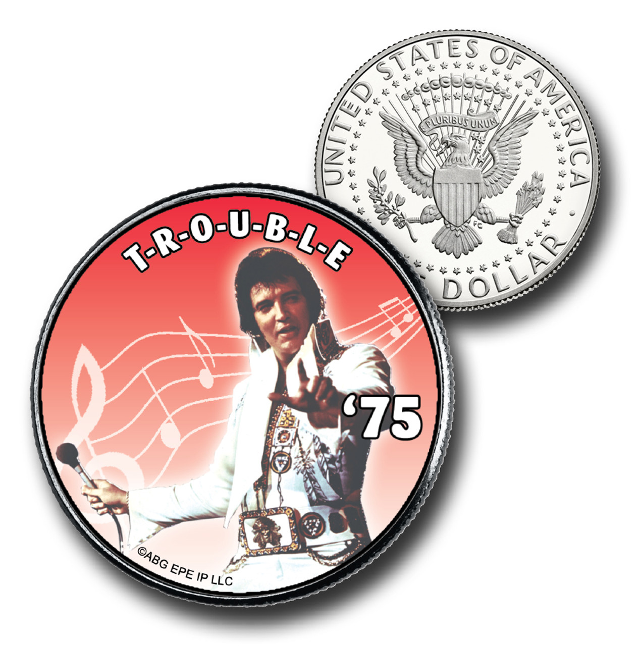 CNS2093 - Elvis Presley "Trouble" US Half Dollar Commemorative Coin